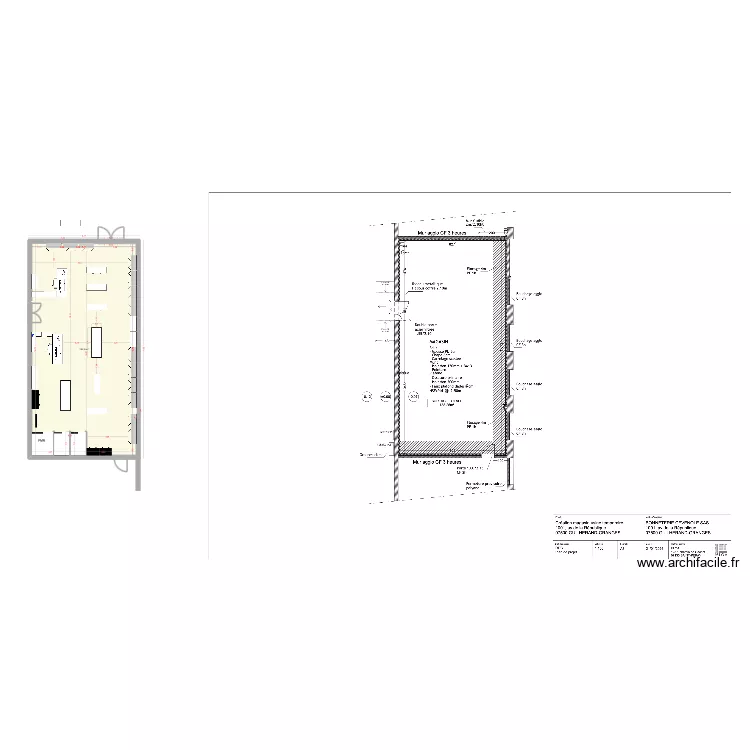 MTG GG. Plan de 1  et 138 m²