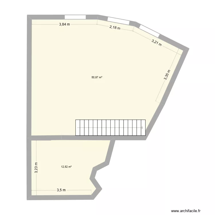 1er Maison Roubaix nu. Plan de 2  et 63 m²
