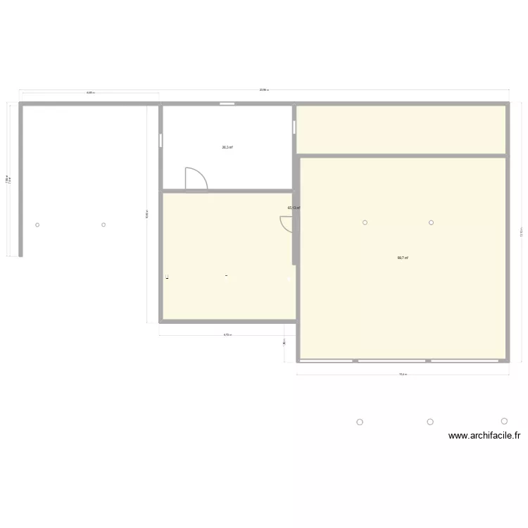 GRANGES. Plan de 3 et 191 m² GRANGES. Plan de 3 et 191 m²