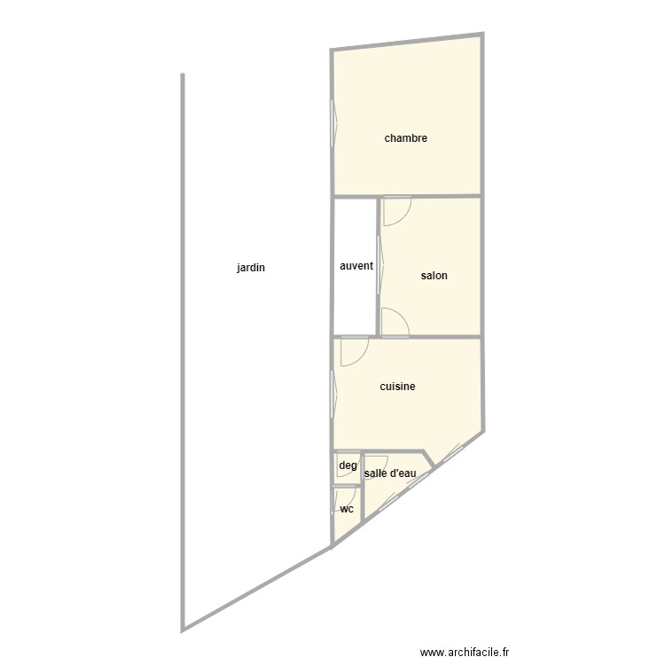 GUION am. Plan de 6 pièces et 53 m2