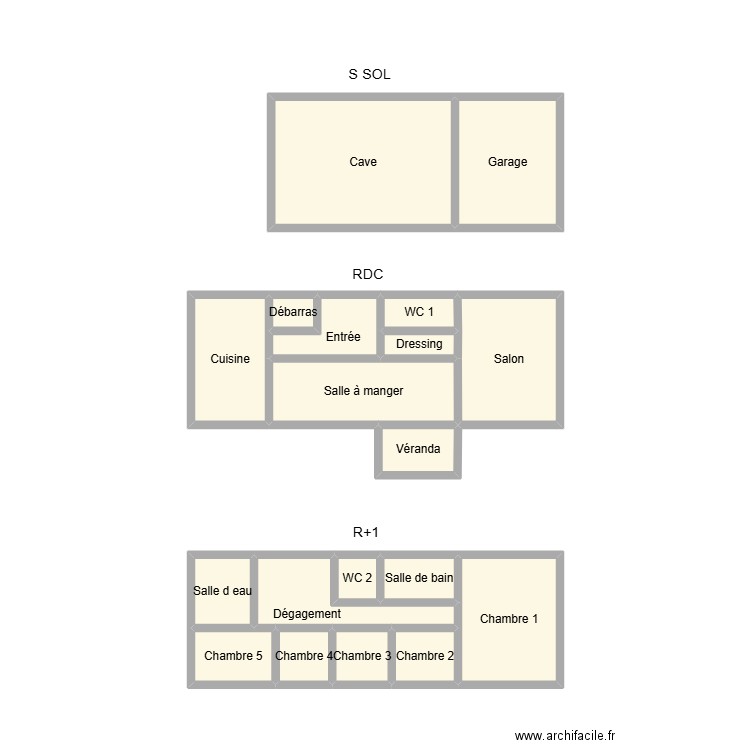 AVELINE. Plan de 19 pièces et 27 m2