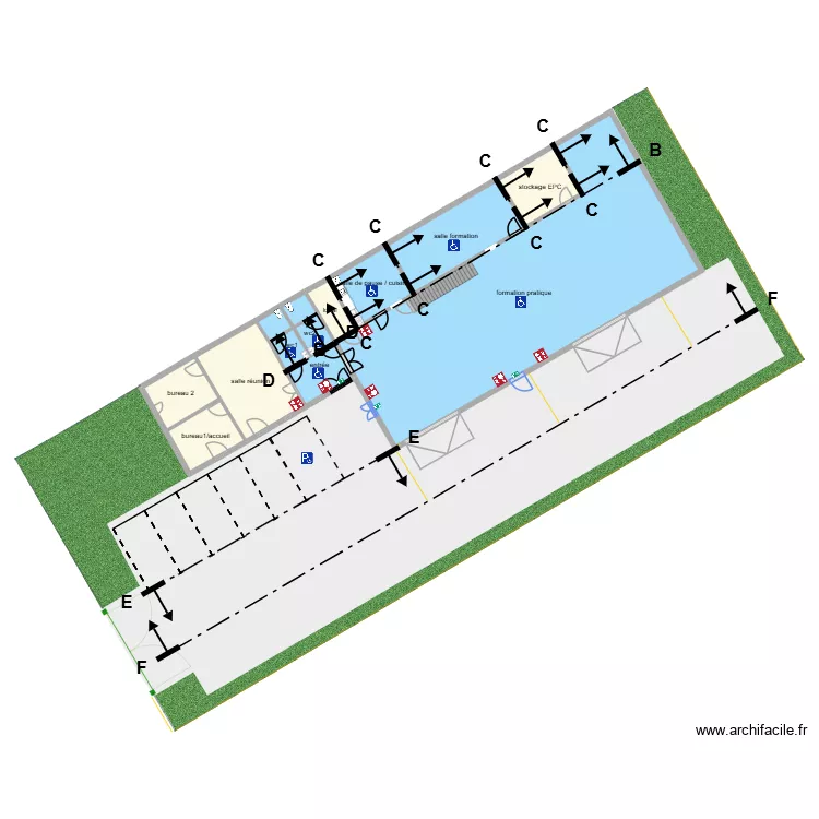 plan PMR. Plan de 13 Pièces et 374 m² plan PMR. Plan de 13 Pièces et 374 m²