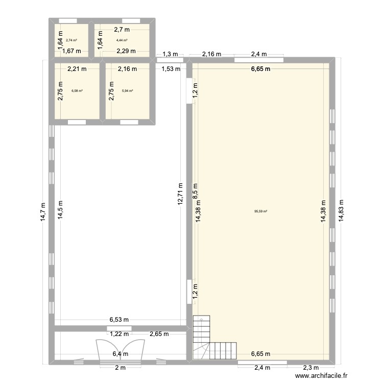 Hangar Gramat. Plan de 0 pièce et 0 m2