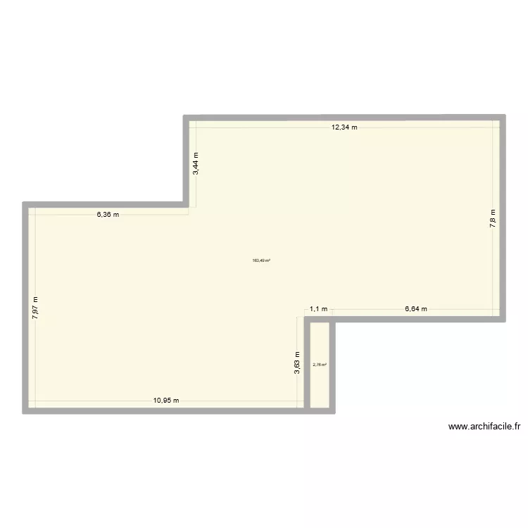 Leroux Barth base. Plan de 2 et 166 m² Leroux Barth base. Plan de 2 et 166 m²