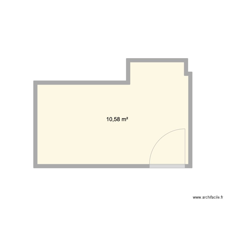 salle 1 gallea. Plan de 1 pièce et 11 m2