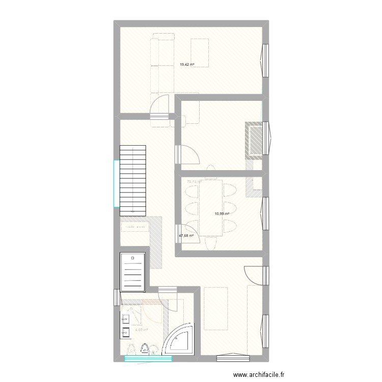 fiaug. Plan de 11 pièces et 1894 m2