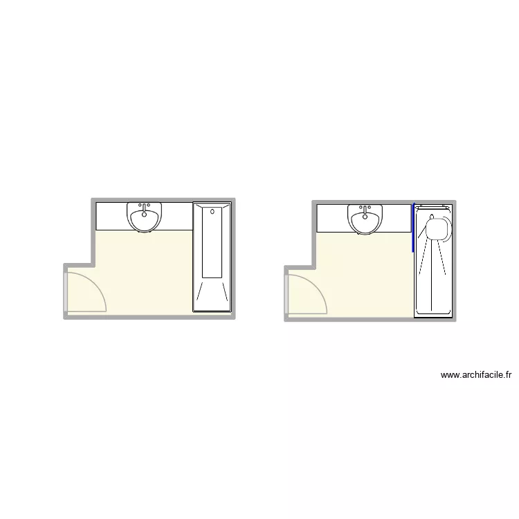 MBRUN. Plan de 2  et 8 m²