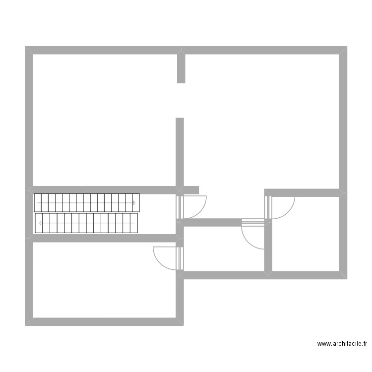 Niv+2. Plan de 5 pièces et 83 m2