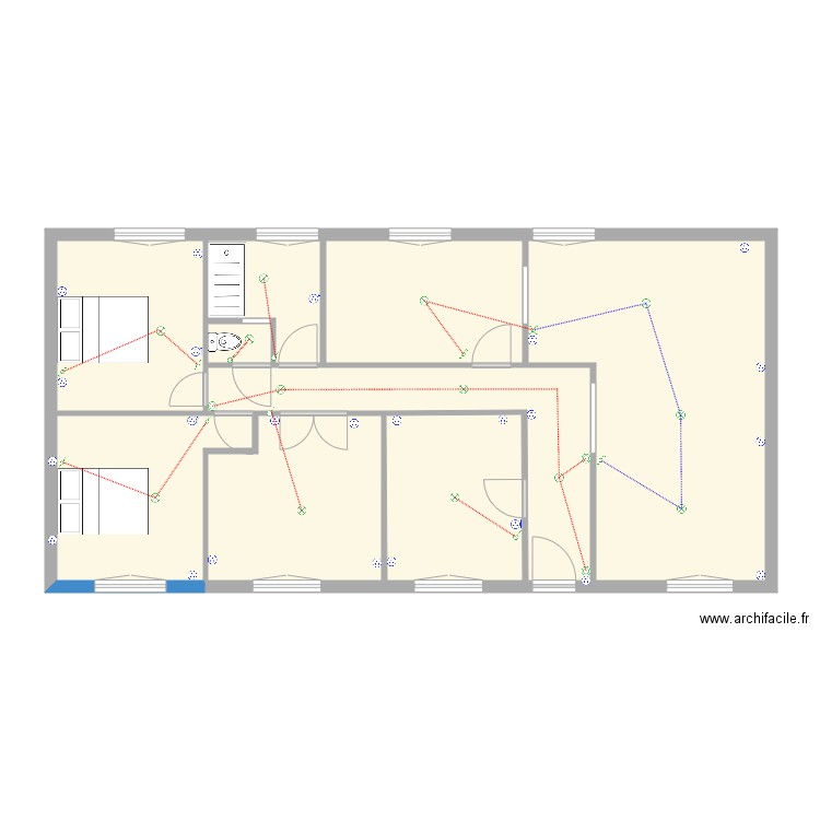 roy chailles. Plan de 9 pièces et 99 m2