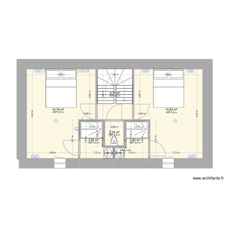 1er etage plouhinec. Plan de 0 pièce et 0 m2