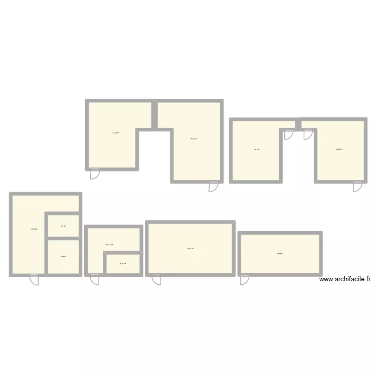 investissement. Plan de 11  et 254 m²