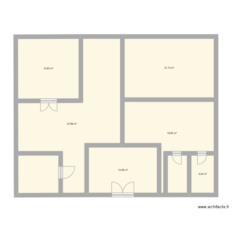 Plan ES2ER et SALWA. Plan de 6 pièces et 110 m2