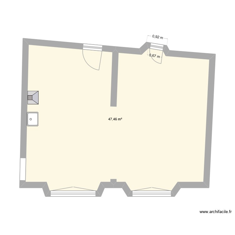 salon/cuisine. Plan de 0 pièce et 0 m2