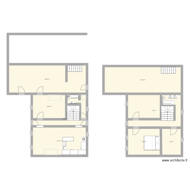 Maison Titouille. Plan de 9 pièces et 155 m2