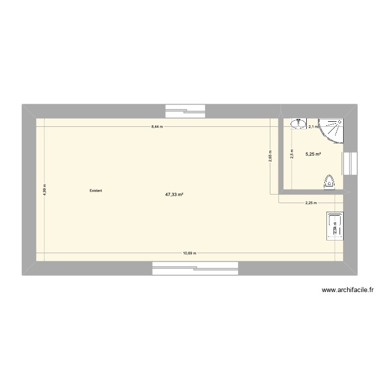 hangar futur. Plan de 0 pièce et 0 m2