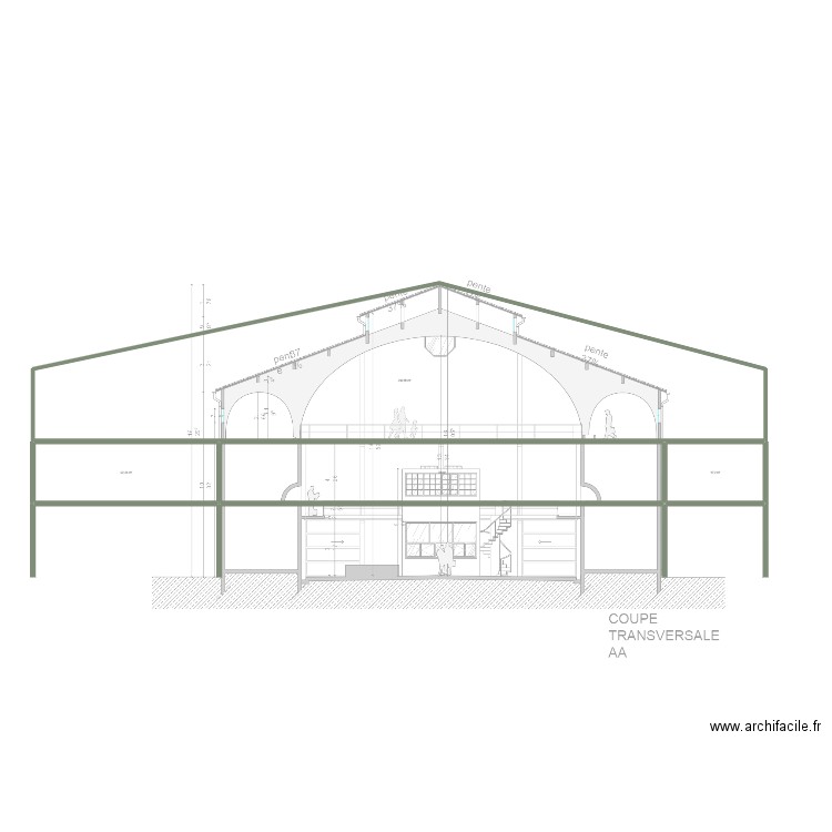 AA EXT. Plan de 4 pièces et 377 m2