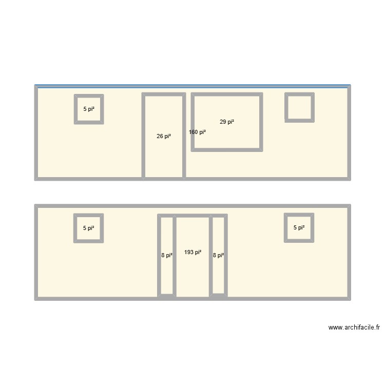 Mur avant. Plan de 0 pièce et 0 m2