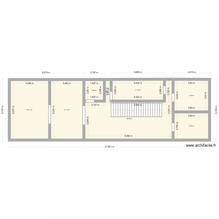 1ER ETAGE. Plan de 7 et 122 m² 1ER ETAGE. Plan de 7 et 122 m²