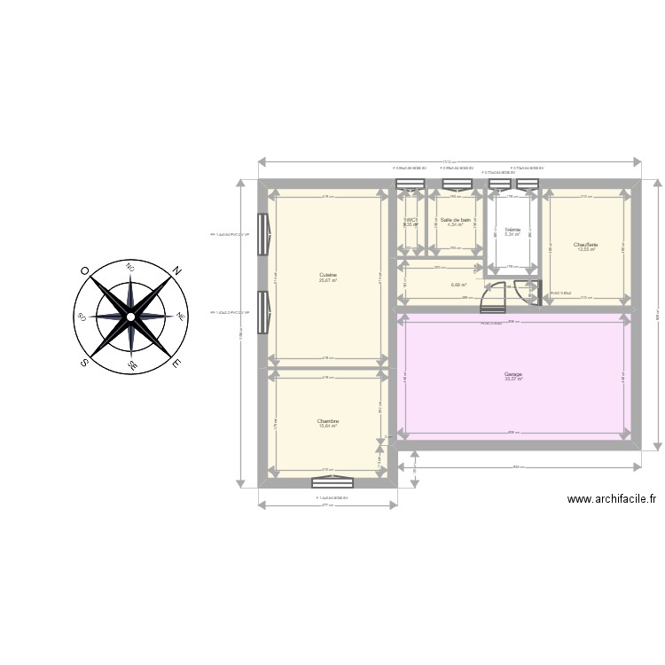 GUARNONI. Plan de 18 pièces et 330 m2