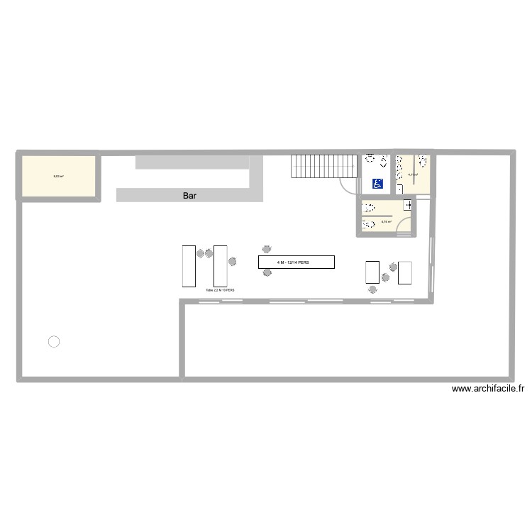 BAR. Plan de 0 pièce et 0 m2