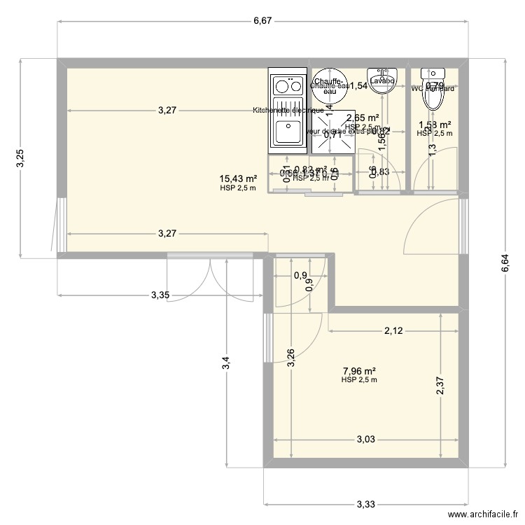 MAIPLA Original. Plan de 5 pièces et 28 m2