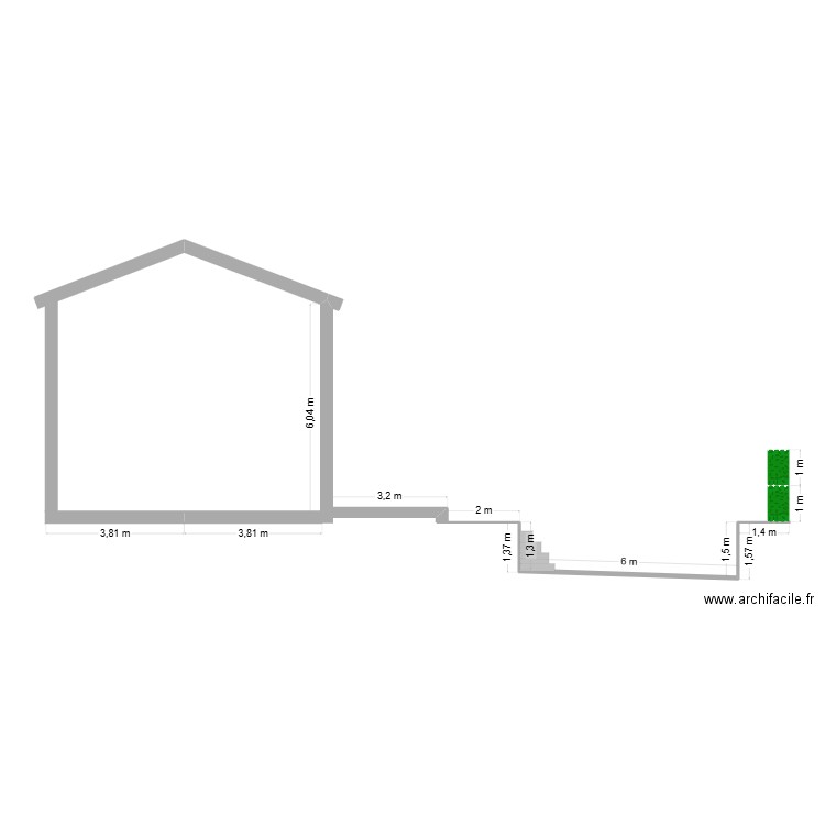 Plan en coupe piscine. Plan de 0 pièce et 0 m2