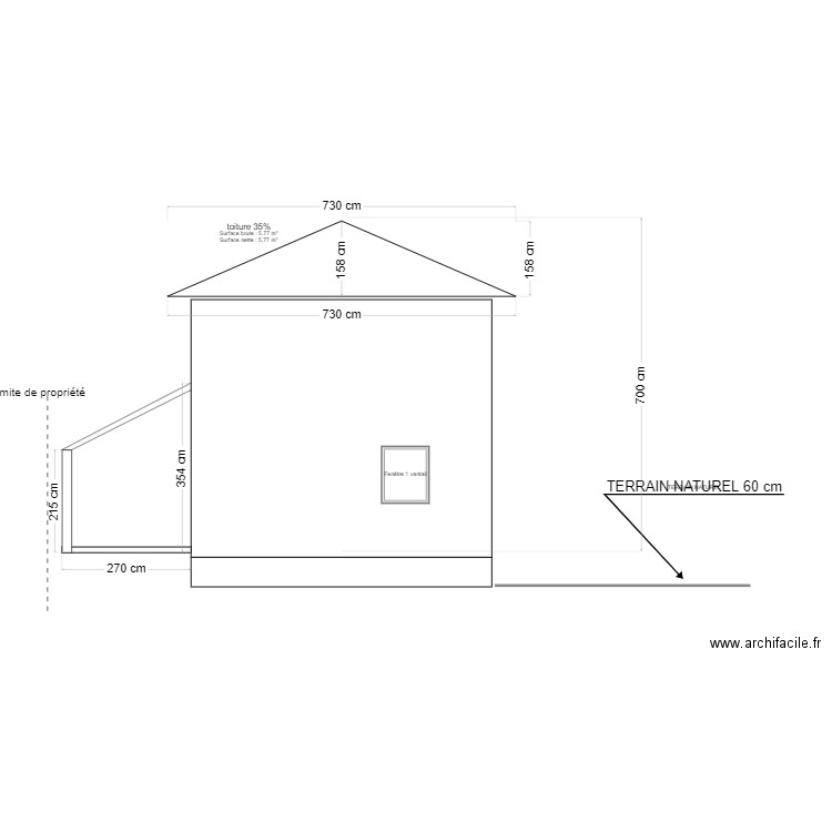 PCMI 5 plan FACADE EST MAISON 2. Plan de 0 pièce et 0 m2