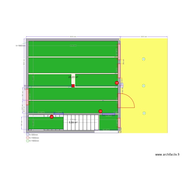 Озерецкое новое эл ТП. Plan de 8 pièces et 100 m2