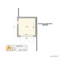 Plan au sol garage à vélo