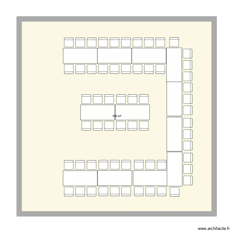 essai Aranxta et steef. Plan de 1  et 100 m²