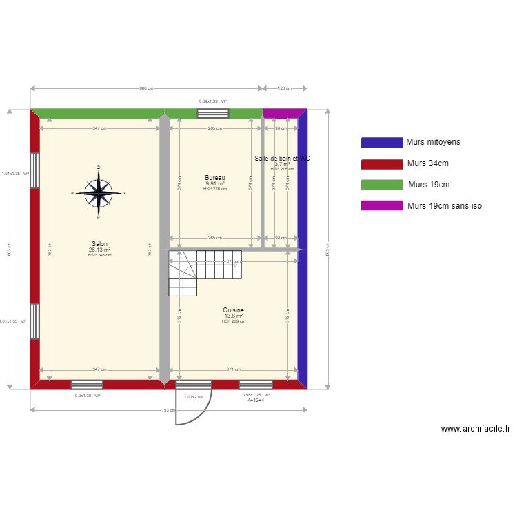 ML24009107 TURNER. Plan de 11 pièces et 85 m2