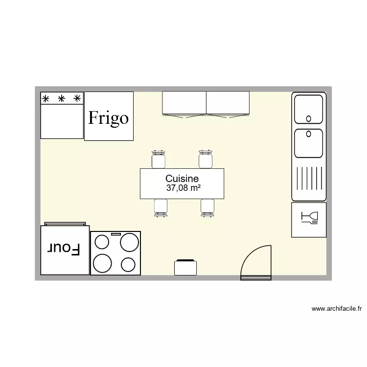 Plan cuisine. Plan de 