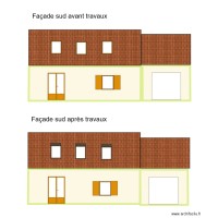 Plan de facade et toiture démo sud