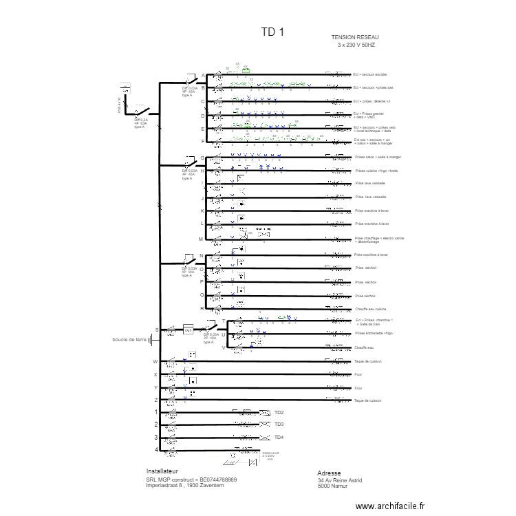 TABLEAU reine astrid  TD1. Plan de 0 pièce et 0 m2