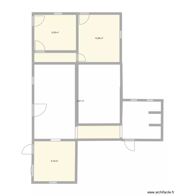 projet maison citron2. Plan de 4 Pièces et 33 m²