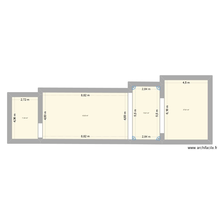 Gages rez. Plan de 4 pièces et 98 m2