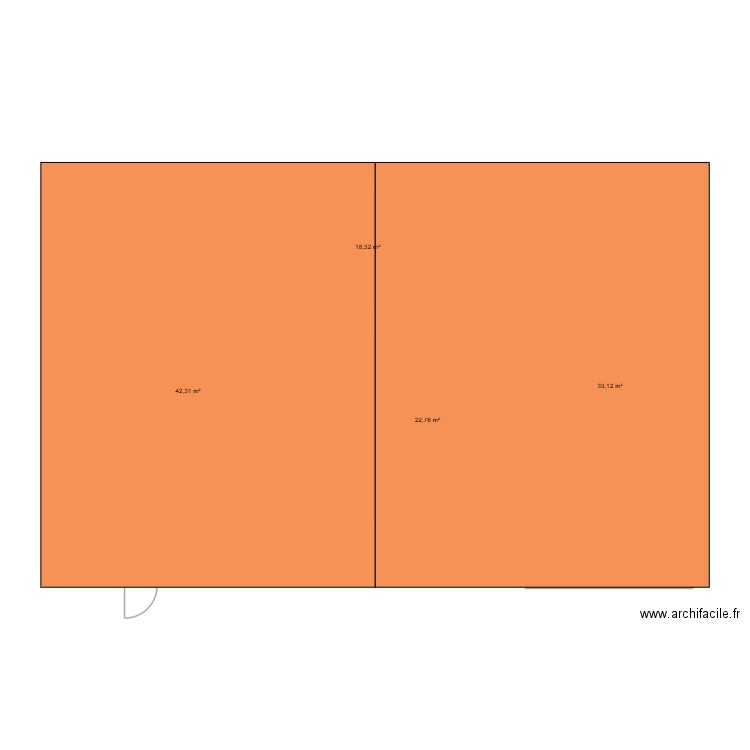 hameau. Plan de 4 pièces et 117 m2