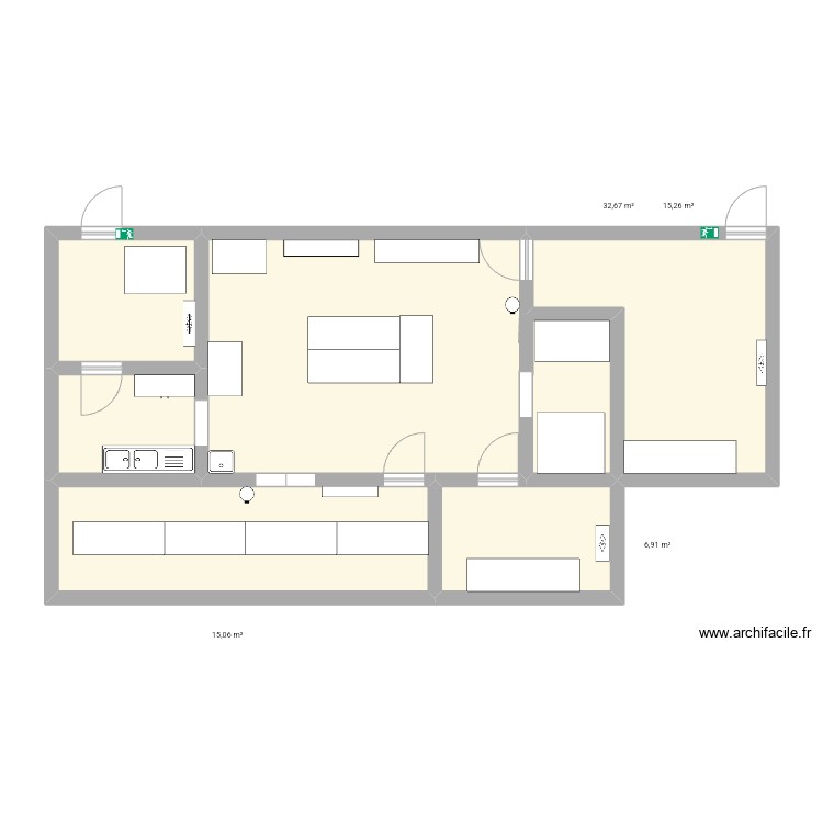 Boucherie inter . Plan de 0 pièce et 0 m2 Boucherie inter . Plan de 0 pièce et 0 m2