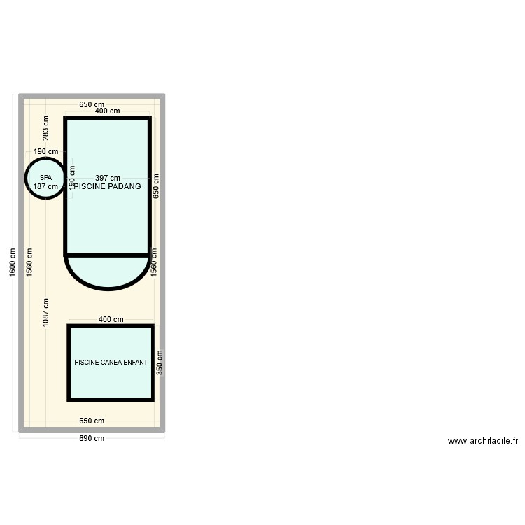 PISCINE VERACRUZ 2. Plan de 1 pièce et 101 m2