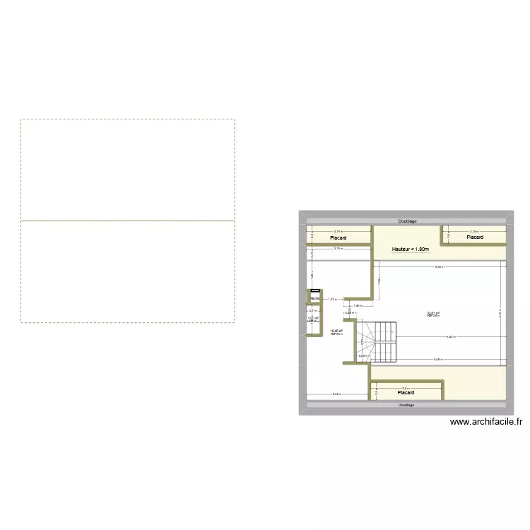 Capucines - Surface habitable. Plan de 37  et 403 m²