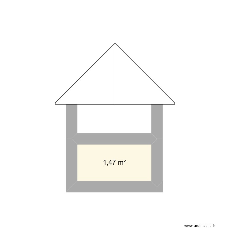 plan marché de noel. Plan de 1 pièce et 1 m2