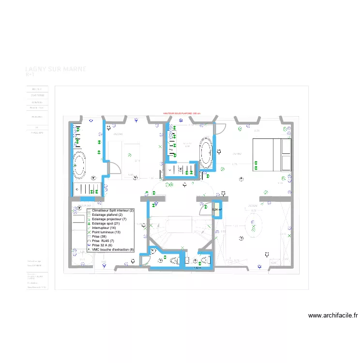 QUANTITATIF 1ER. Plan de 1  et 0 m²