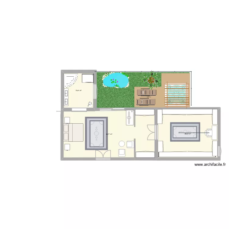 Maison de r&ecirc;ve. Plan de 3  et 82 m²