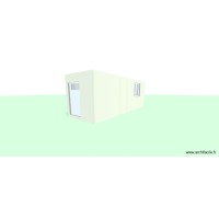 Aménagement remise en bureau avec couloir et WC