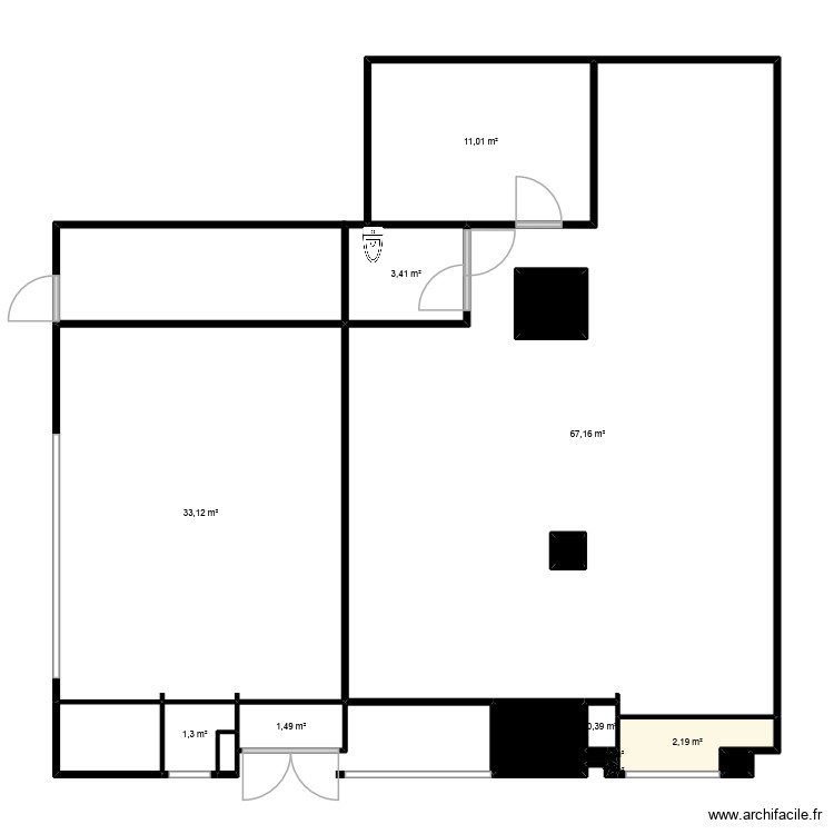 Plan avant travaux the cosy corner1. Plan de 0 pièce et 0 m2
