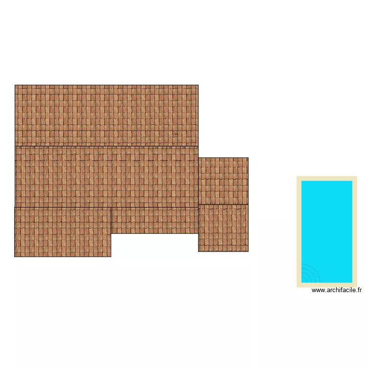 vue de dessus existant. Plan de 