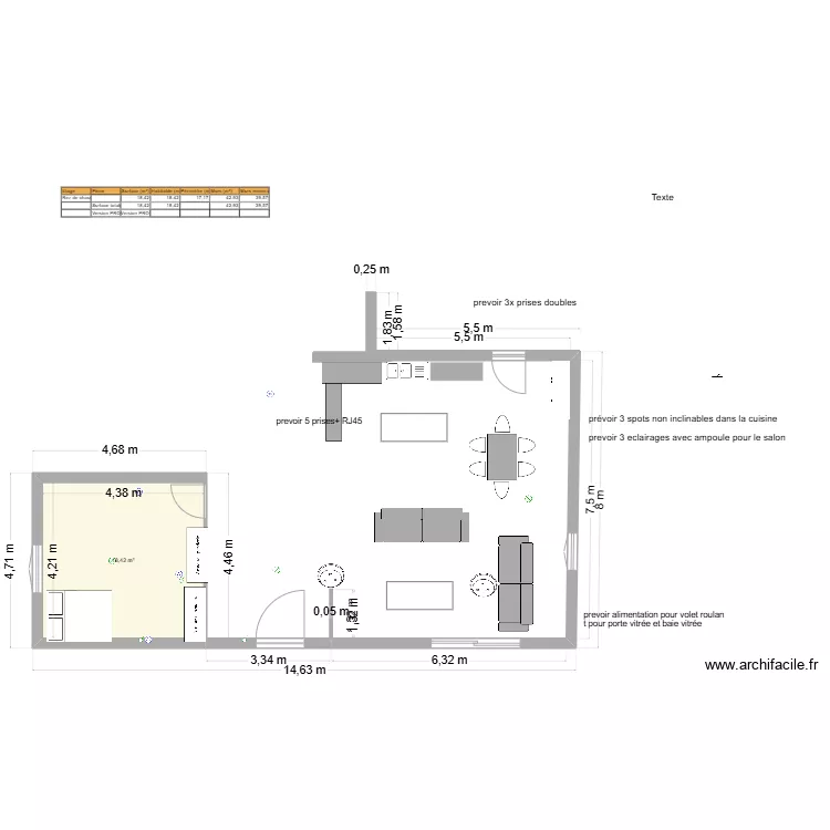 salon sejour. Plan de salon sejour. Plan de