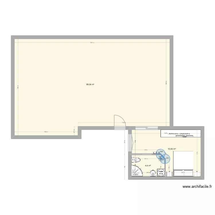 maison3. Plan de 3  et 109 m²