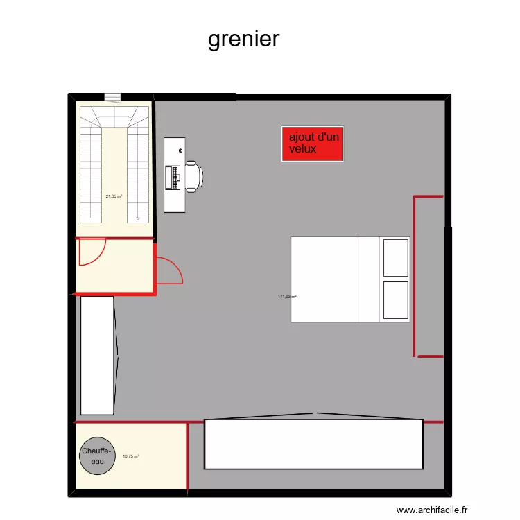 grenier Andrea. Plan de 3 et 204 m² grenier Andrea. Plan de 3 et 204 m²