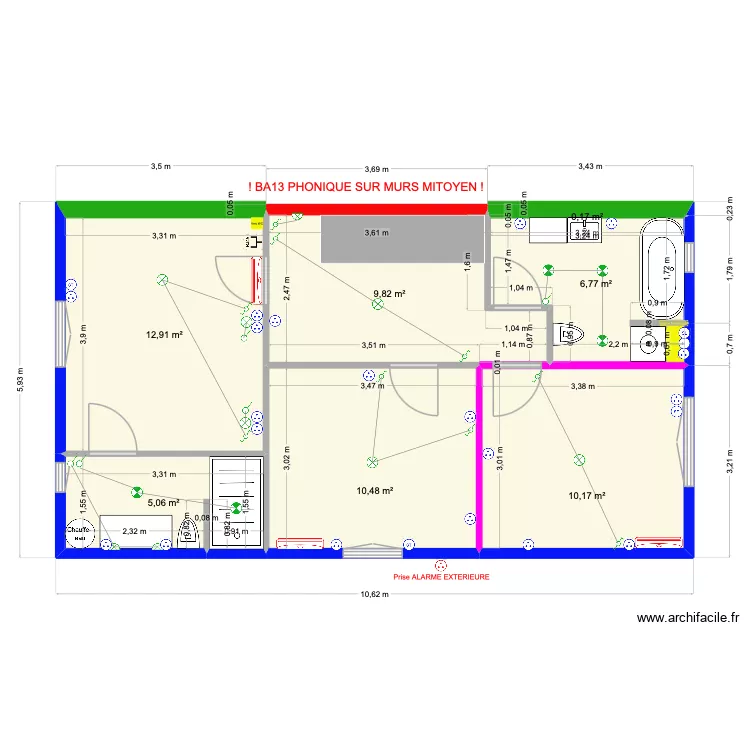 5 ED APRES TRAVAUX V2. Plan de 14  et 397 m²
